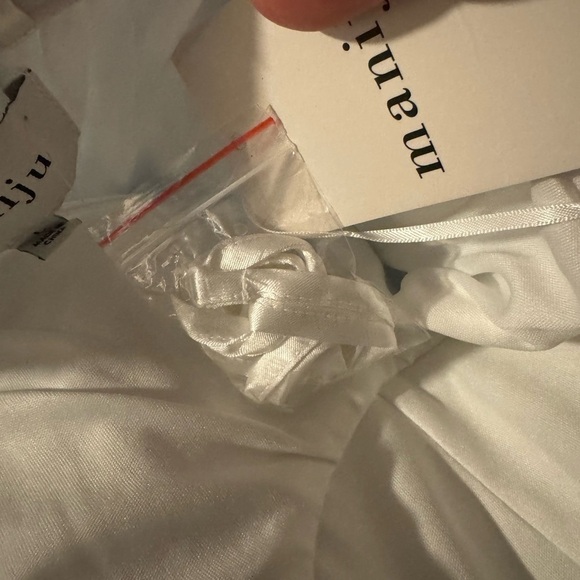 NWT MANIJU Ivory Mini Dress Size Large - Picture 4 of 6